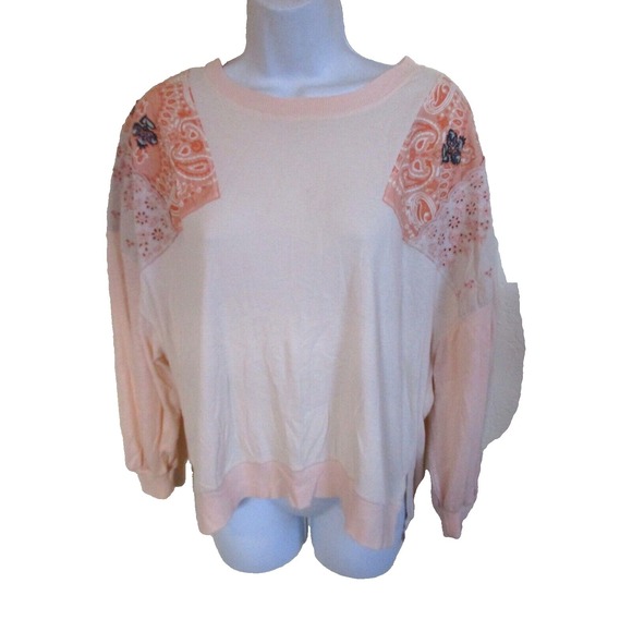 We The Free Tops - We The Free Top Size Small Patchwork Dolman Sleeve Thermal